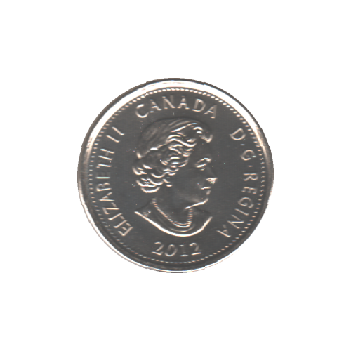 2012 25 cents ISAAC BROCK COULEUR BU (MS-64) - CHOICE +