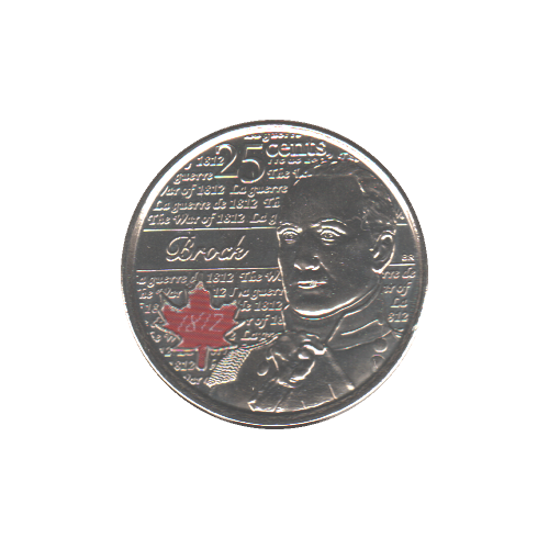 2012 25 cents ISAAC BROCK COULEUR BU (MS-64) - CHOICE +