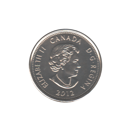 2012 25 cents ISAAC BROCK NC BU (MS-63) - CHOICE