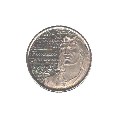 2012 25 cents TECUMSEH NC BU (MS-64) - CHOICE +