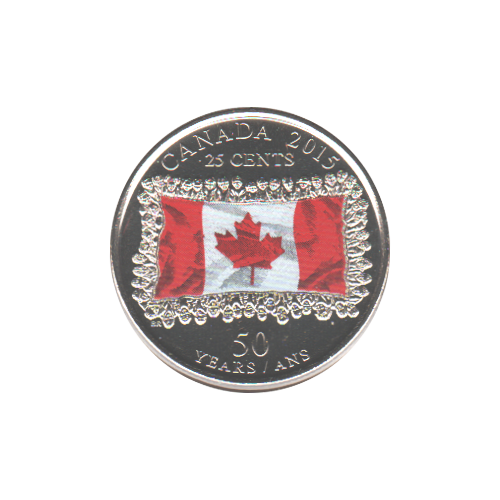 2015 25 cents DRAPEAU COULEUR BU (MS-63) - CHOICE