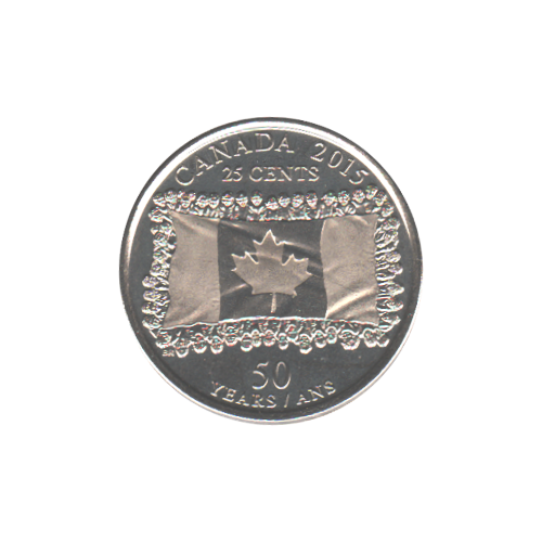 2015 25 cents DRAPEAU NC BU (MS-65) - GEM