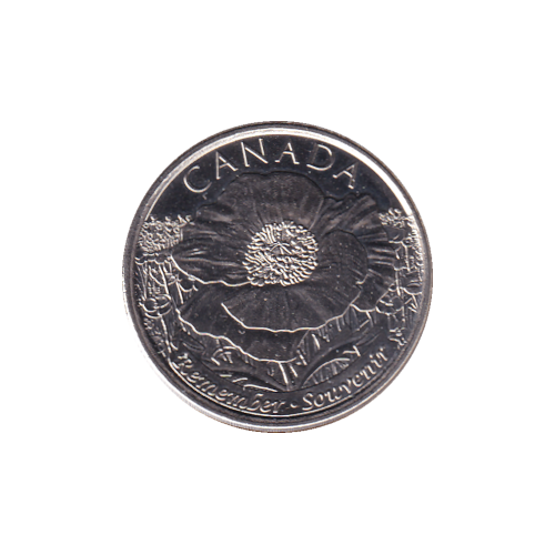 2015 25 cents COQUELICOT NC BU (MS-63) - CHOICE