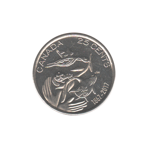 2017 25 cents Canada 150 NC BU (MS-63) - CHOICE