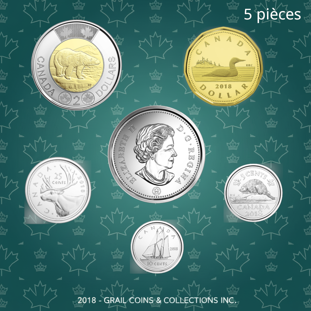 2018 Ensemble 5 pièces: Première frappe - BU HAUTE QUALITÉ