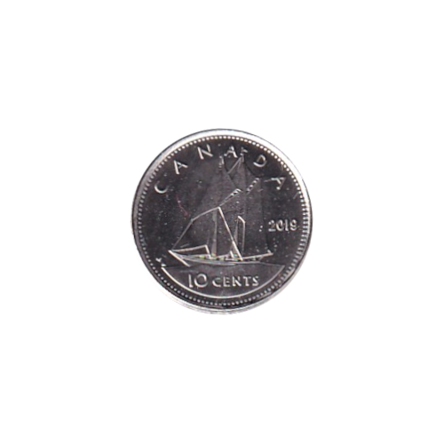2019 10 cents BU (MS-64) CHOICE +