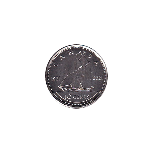 2021 10 cents 1921-2021 BU (MS-70) Perfect GEM