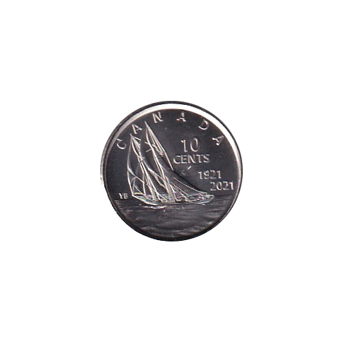 2021 10 cents Bluenose BU (MS-69) Near Perfet GEM