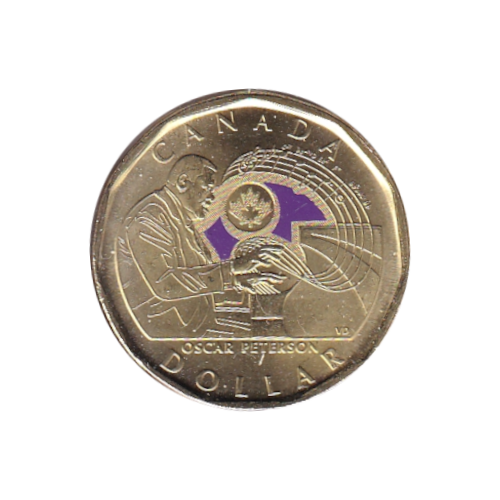 2022 Loonie (1$) Oscar Peterson COULEUR  BU (MS-64)