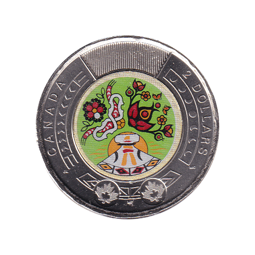 2023 Toonie (2$) Autochtones Couleur  BU (MS-69) SUPERB GEM NEAR PERFECT GEM