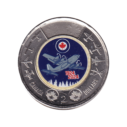 2024 Toonie (2$) RCAF / ARC COULEUR - BU (All Mint State)