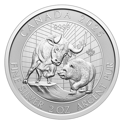 2025 Canada 10$ Bull & Bear - 2 oz Argent .9999 (*REMISE de 2,8% avec e-interac)