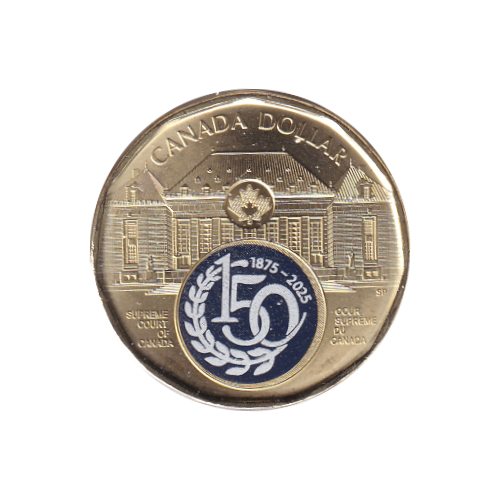 2025 Loonie (1$) Duo Court Suprême Régulier et Couleur BU (All Mint State)