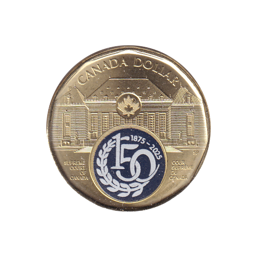2025 Loonie (1$) Court Suprême Couleur - BU  (All Mint State)