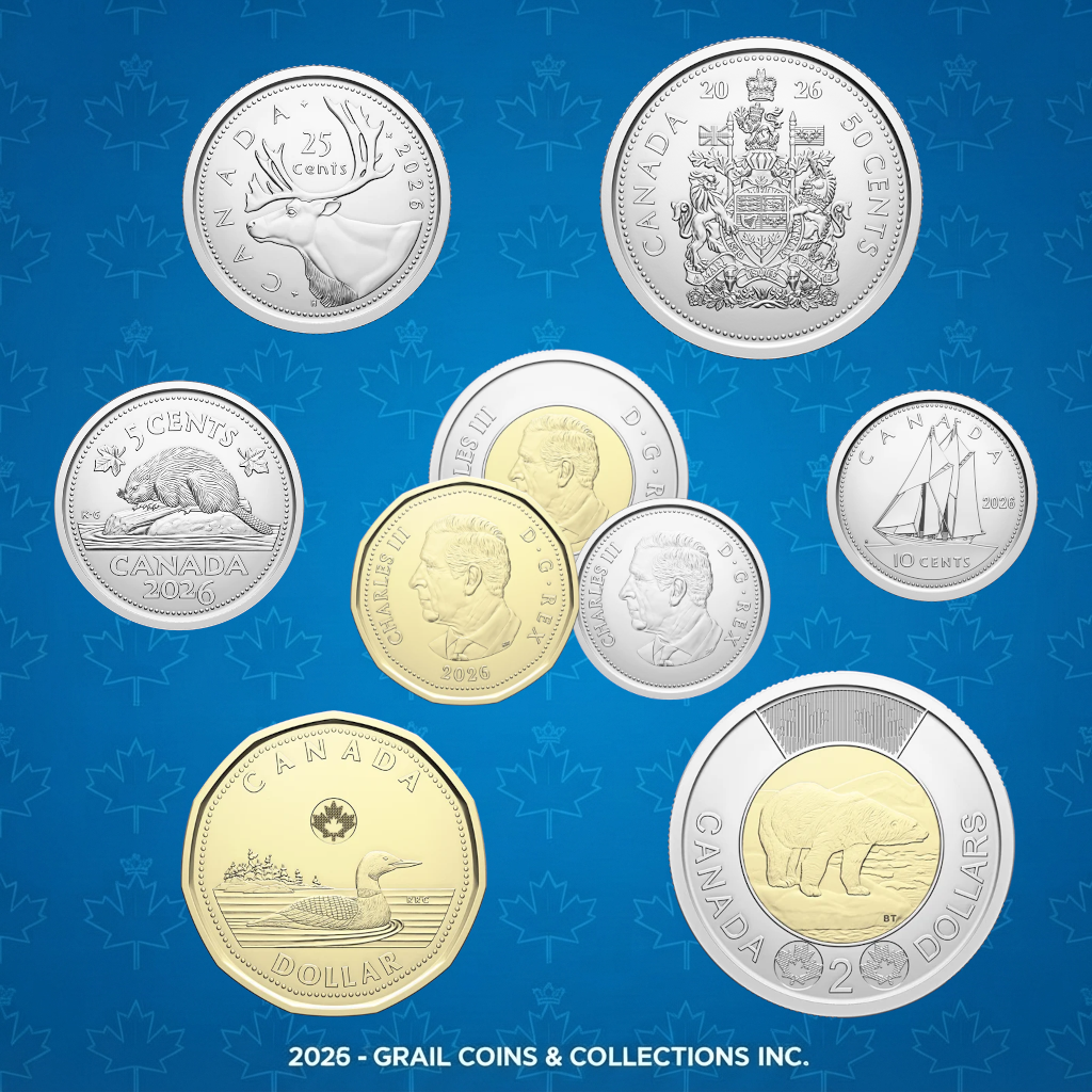 2026 Ensemble 6 pièces: Première frappe + 50¢ classique d'un roul. spécial - BU HAUTE QUALITÉ