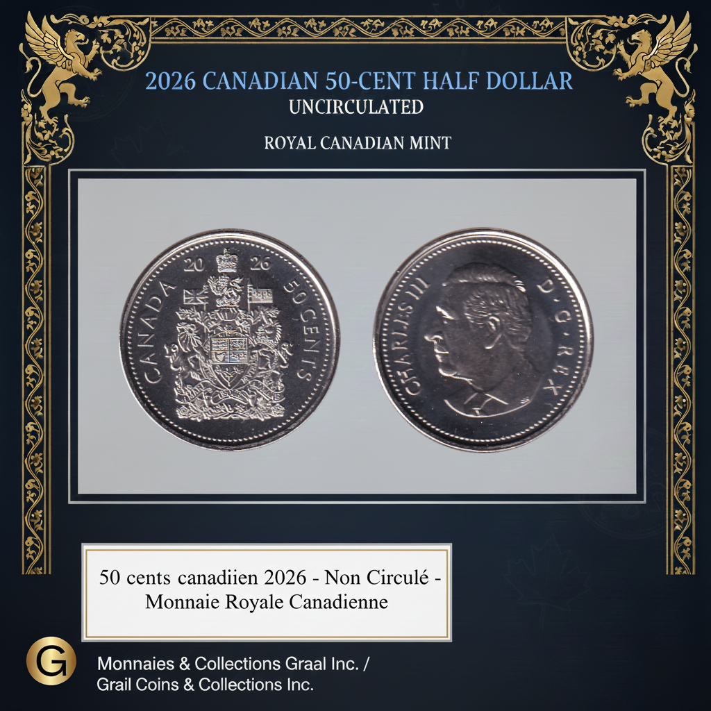 2026 50 cents BU (From SPECIAL WRAP Roll) - ALL MINT STATE