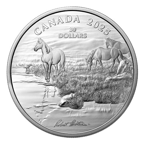 2026 Canada 5$ Maple Leaf - 1 oz Arg2025 Canada 30$ 2 oz Argent Bateman Mustang Country - PROOF - Faible tirage