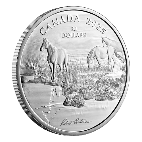 2026 Canada 5$ Maple Leaf - 1 oz Arg2025 Canada 30$ 2 oz Argent Bateman Mustang Country - PROOF - Faible tirage