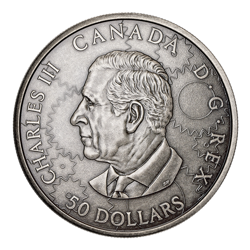 2025 50$ Monde imaginaire : Locomotive à vapeur – Pièce de 3 oz en argent fin (Tirage de 2500)