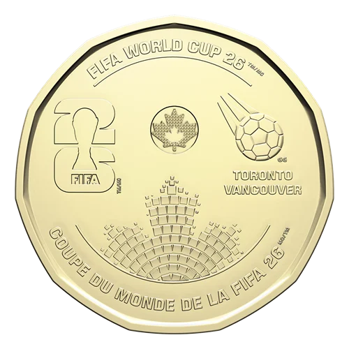 2026 Loonie (1$) Duo - Coupe du Monde FIFAᵀᴹ - Régulier et Couleur - BU