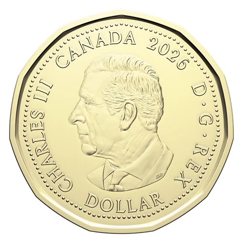 2026 Loonie NON COLORÉ (1$) Coupe du Monde FIFAᵀᴹ - BU