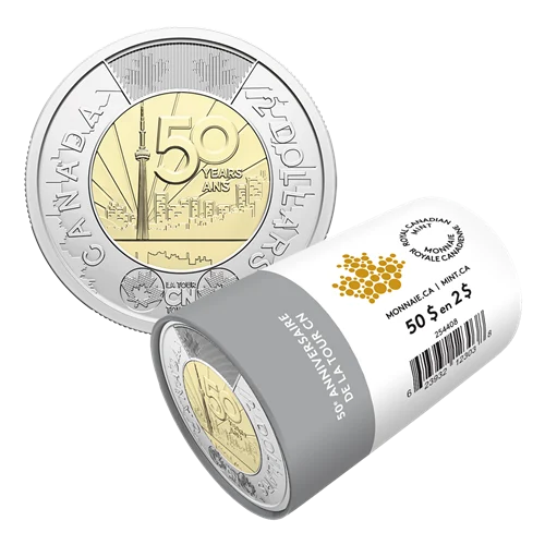2026 Toonie 2$ non coloré Photoluminescent - 50e La Tour du CN - NBU (Copie)