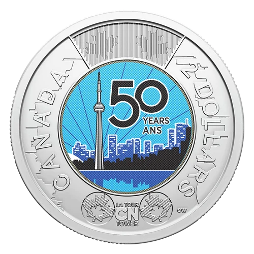 2026 Toonie 2$ Coloré - 50e La Tour du CN - NBU