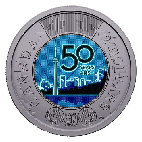 2026 Toonie 2$ Coloré - 50e La Tour du CN - NBU