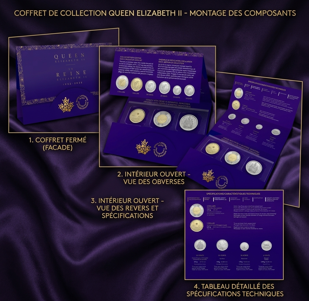 2023 Canada Ensemble de pièces QEII 1952-2022 – Édition de collection NBU