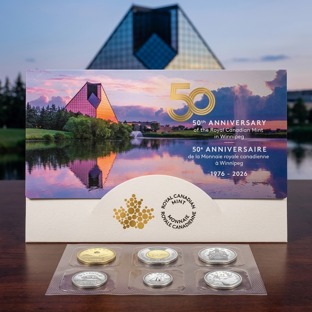 2026 Canada Ensemble de pièces 50e Anniversaire MRC Winnipeg - NBU (PL)
